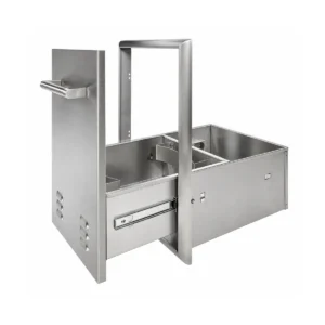puerta pull out de acero inoxidable coyote