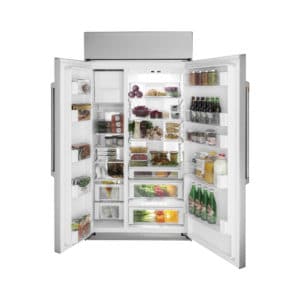 refrigerador duplex inoxidable abierto
