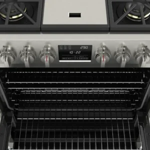 estufa profesional con grill dual fulgor milano